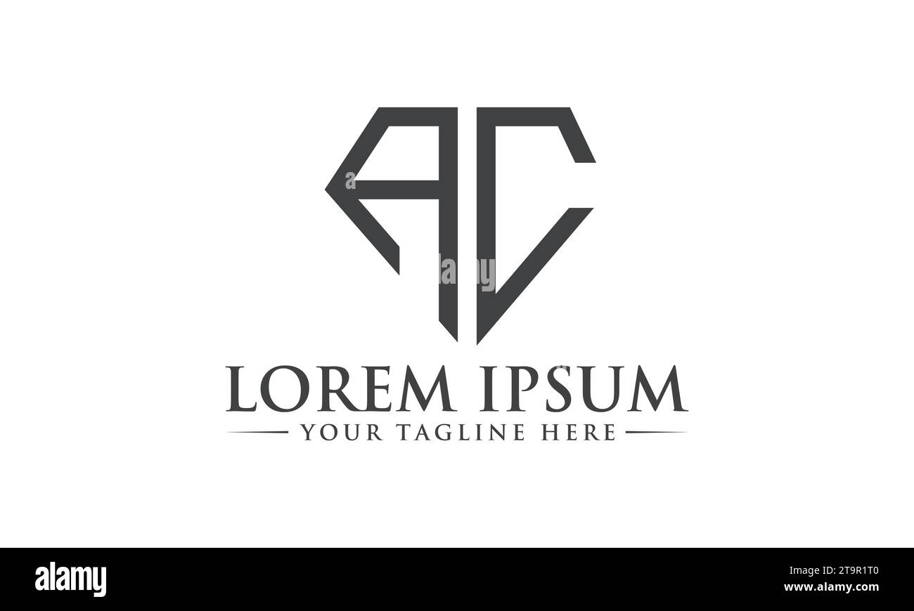 AC logo Design Creative et Professional logo Design Illustration de Vecteur