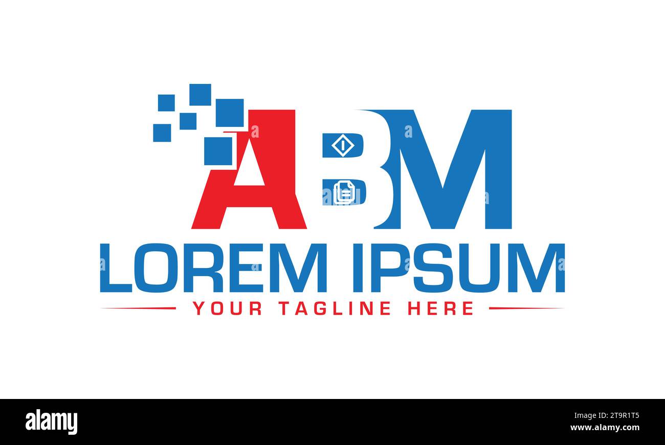 ABM logo Design Creative et unique logo Design Illustration de Vecteur