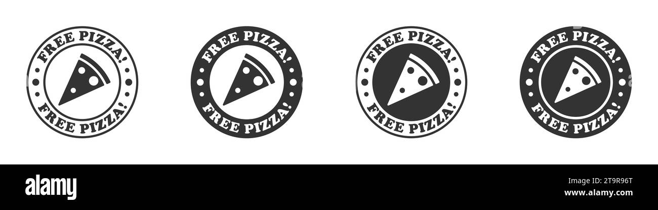 Jeu d'icônes de pizza gratuit. Illustration vectorielle Illustration de Vecteur