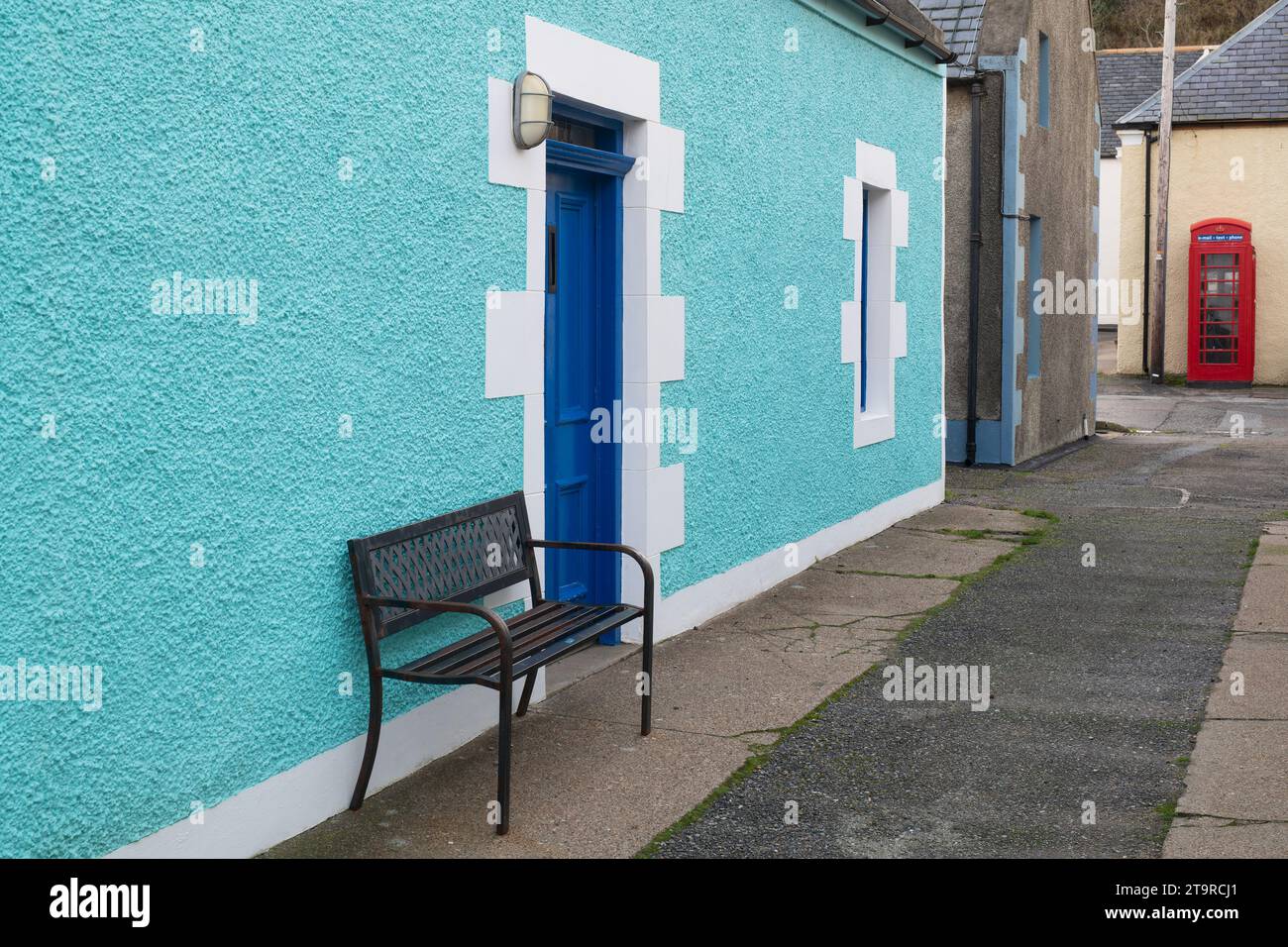 Maisons de vacances dans le village de Cullen, Moray, Écosse Banque D'Images