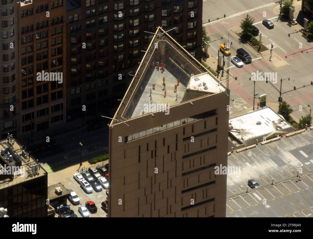 Chicago, États-Unis - 04 juin 2018 : vue de dessus du Metropolitan Correctional Center, Chicago (MCC Chicago, Federal Bureau of prisons) est un fe des États-Unis Banque D'Images