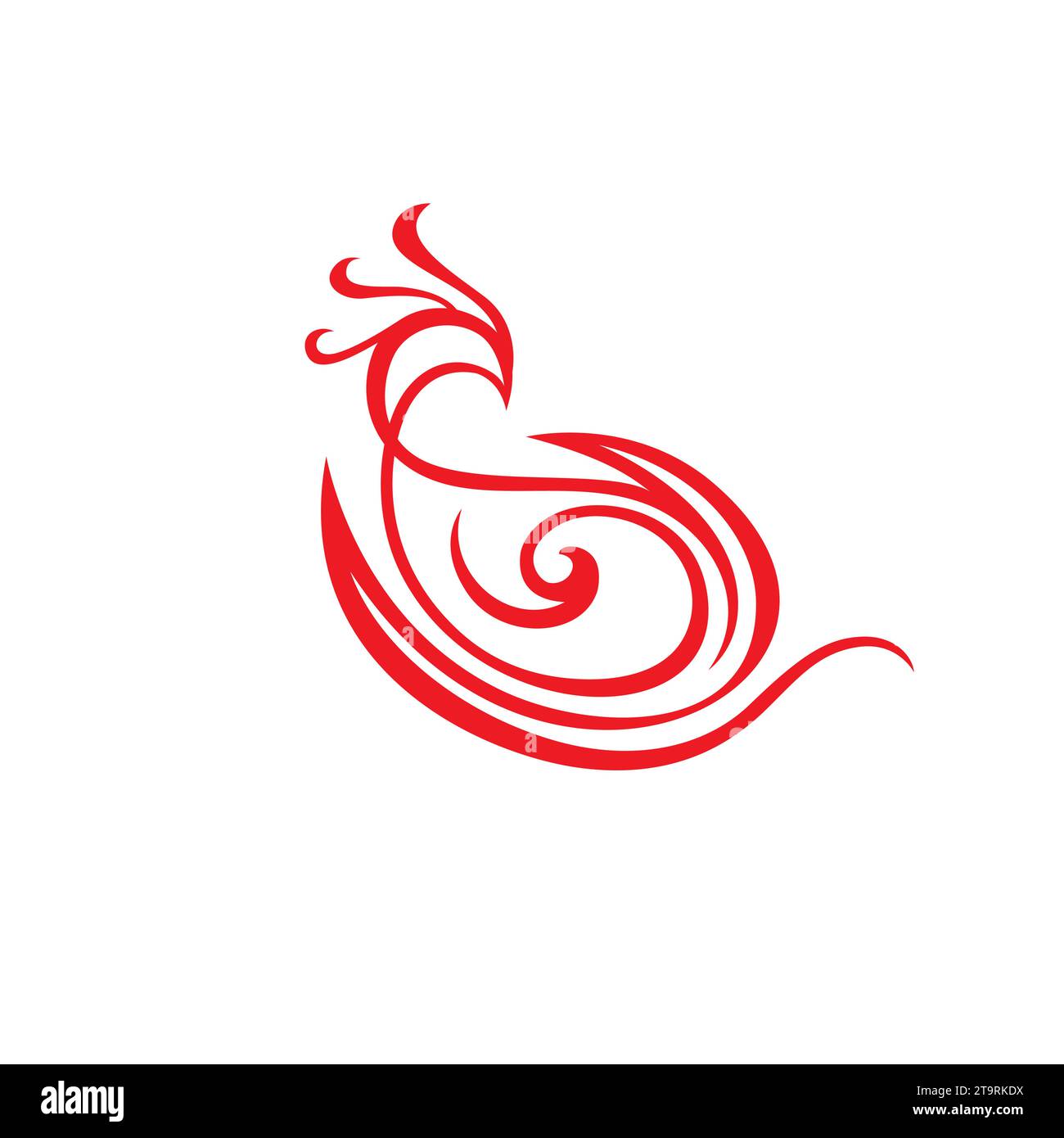 Logo Peacock Line simple. vecteur d'art peacock Illustration de Vecteur