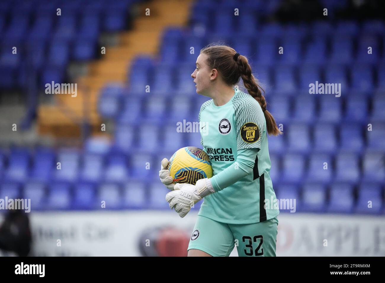 Liverpool FC v Brighton FC Barclays Womens Super League PRENTON PARK TRANMERE ANGLETERRE NOVEMBRE 26 2023 Sophie Baggaley de Brighton lors du match Barclays Women's Super League entre Liverpool FC et Brighton FC à Prenton Park Tranmere le 26 novembre 2023 à Birkenhead, Angleterre. (Photo Alan Edwards pour F2images) Banque D'Images