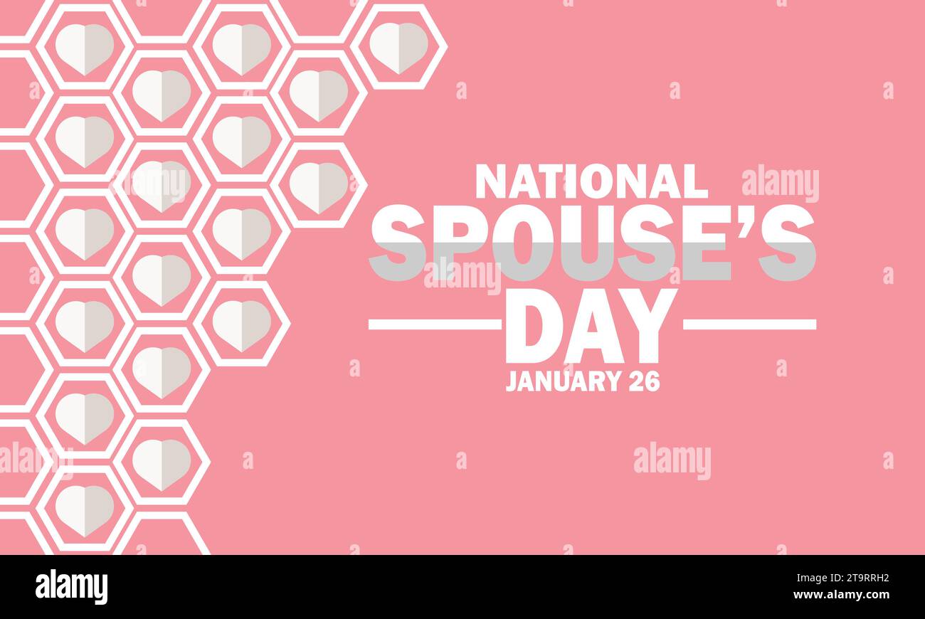 Journée nationale des conjoints. Janvier 26. Illustration vectorielle. Convient pour carte de voeux, affiche et bannière. Illustration de Vecteur