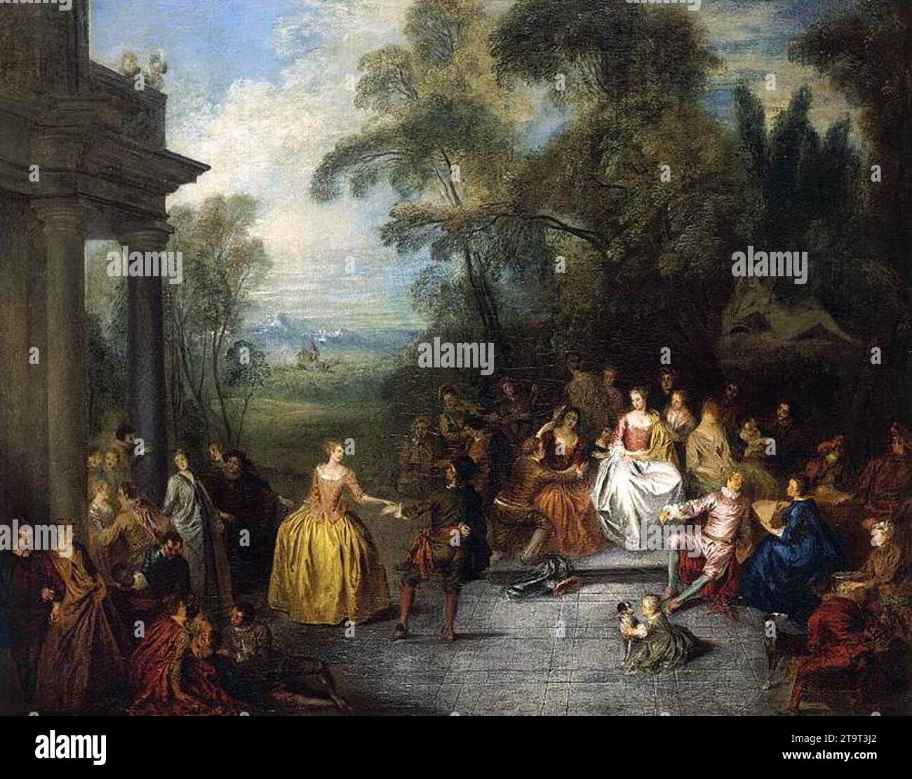 Fête Champêtre - de Jean Baptiste Joseph Pater Banque D'Images