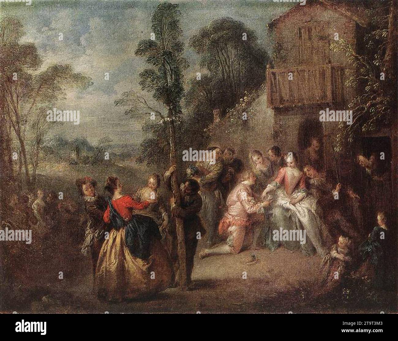 L'arbre de mai - par Jean Baptiste Joseph Pater Banque D'Images