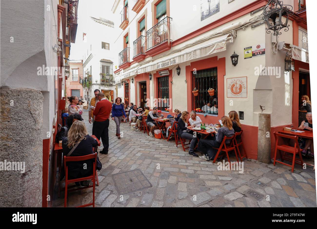 Las Teresas 1870, Restaurant andalou à Séville, Andalousie, Espagne Banque D'Images