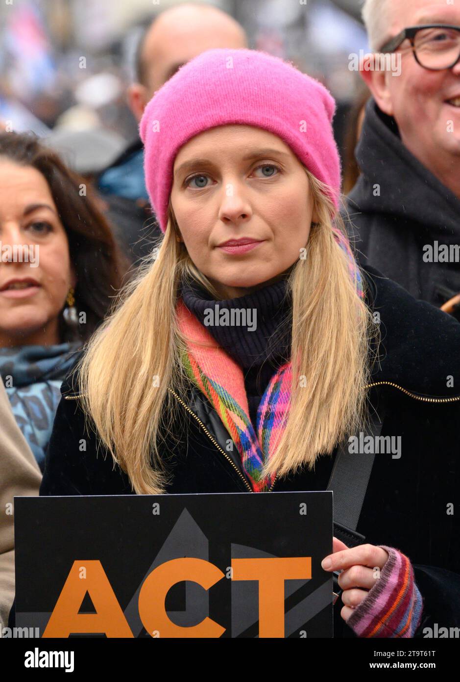 Rachel Riley (présentatrice de télévision) participe à la Marche contre l'antisémitisme, Londres, 26 novembre 2023 Banque D'Images