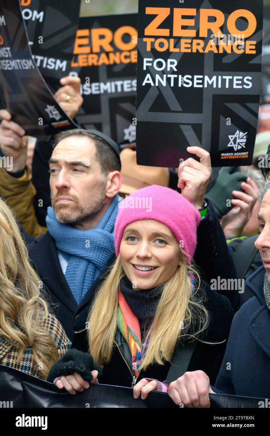 Rachel Riley (présentatrice de télévision) participe à la Marche contre l'antisémitisme, Londres, 26 novembre 2023 Banque D'Images