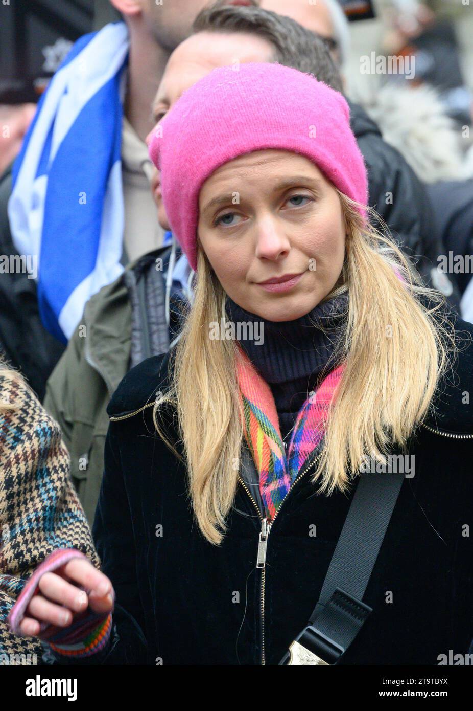 Rachel Riley (présentatrice de télévision) participe à la Marche contre l'antisémitisme, Londres, 26 novembre 2023 Banque D'Images