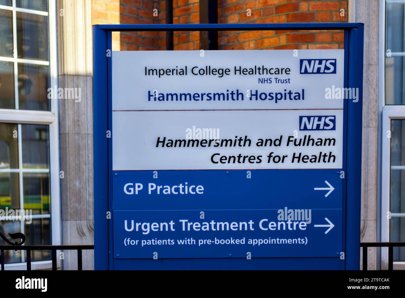 Hammersmith Hospital, du Cane Road, Borough of Hammersmith & Fulham, Londres, Angleterre, Royaume-Uni Banque D'Images