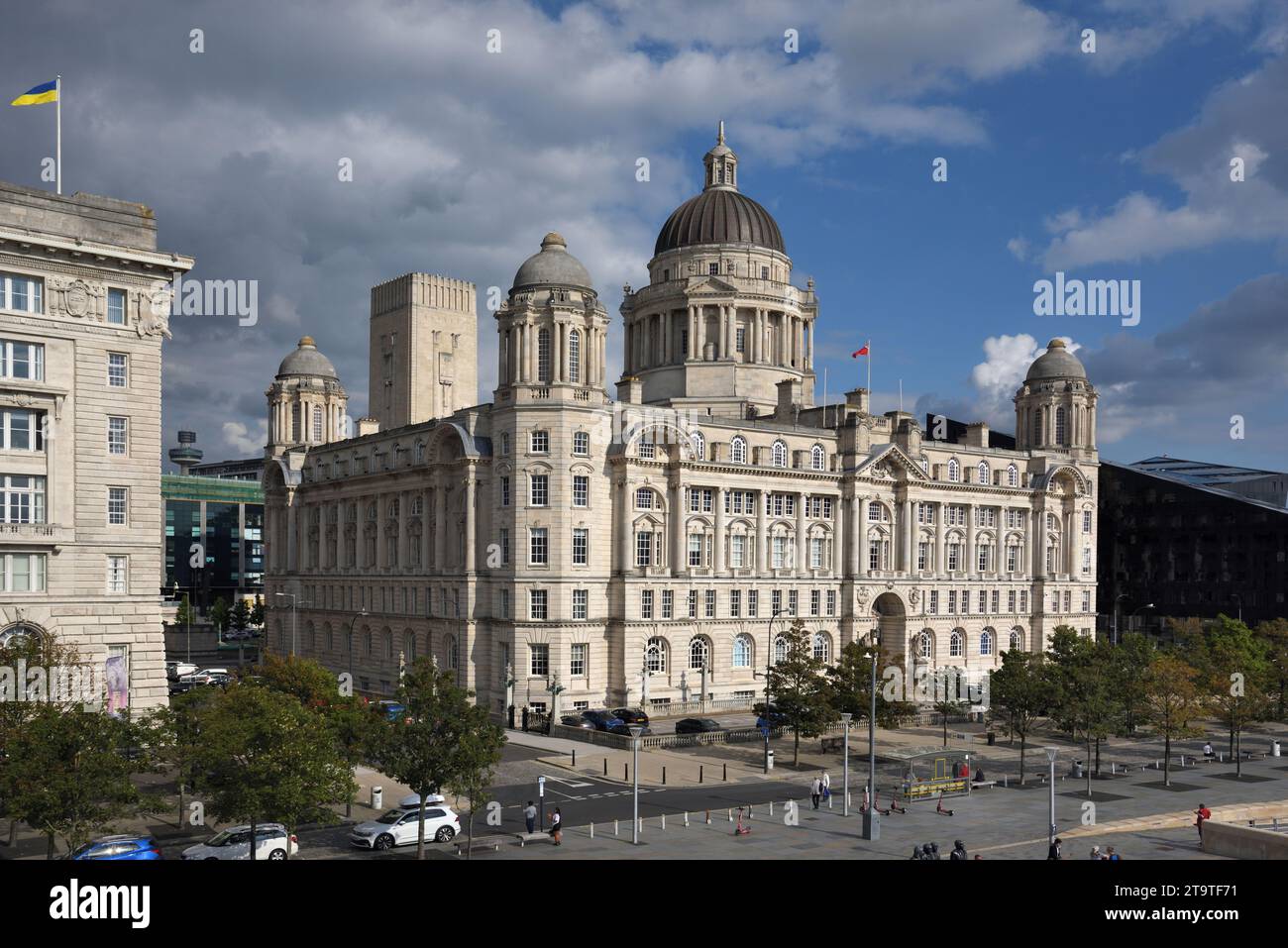 Bâtiment du Port de Liverpool de style baroque édouardien, construit de 1904 à 1907, l'un des trois Graces, sur le Pier Head ou Waterfront Liverpool UK Banque D'Images