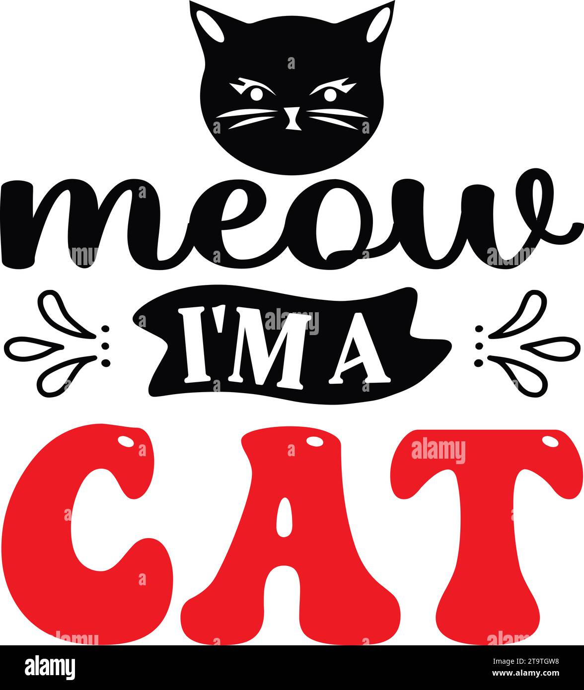 Meow, je suis Un chat Illustration de Vecteur