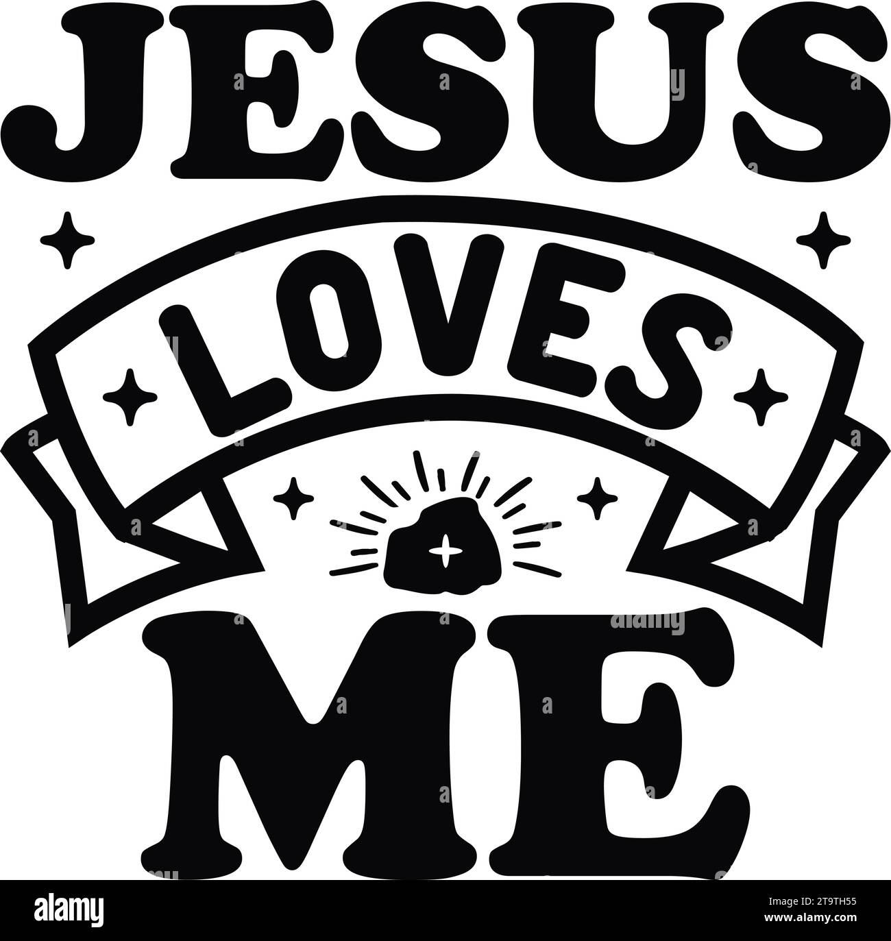 Jesus Loves Me Illustration de Vecteur