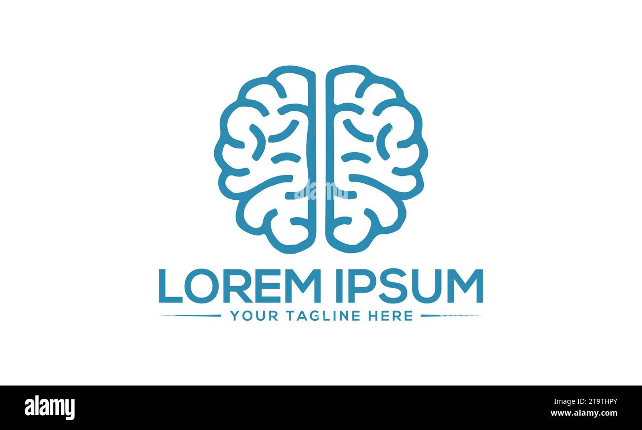 Brain logo Design unique et moderne logo Design Illustration de Vecteur