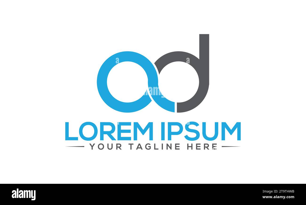 AD logo Design Professional logo Design Illustration de Vecteur