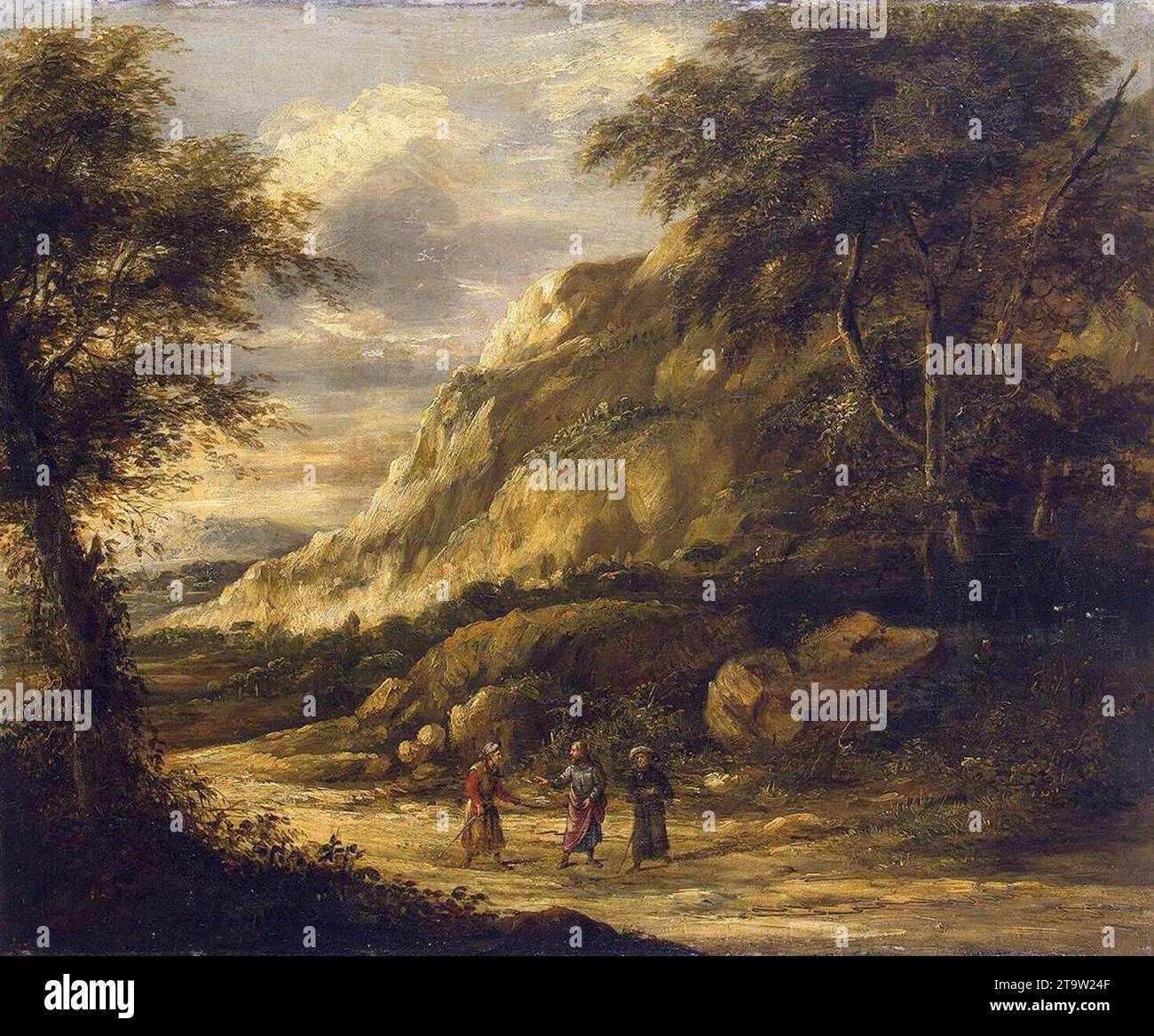 Paysage 1650s par Roelandt Roghman Banque D'Images