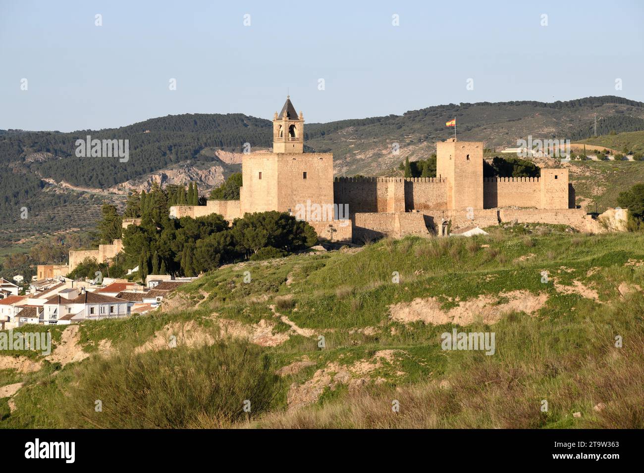Antequera, Alcazaba (11-14th siècle). Málaga, Andalousie, Espagne. Banque D'Images