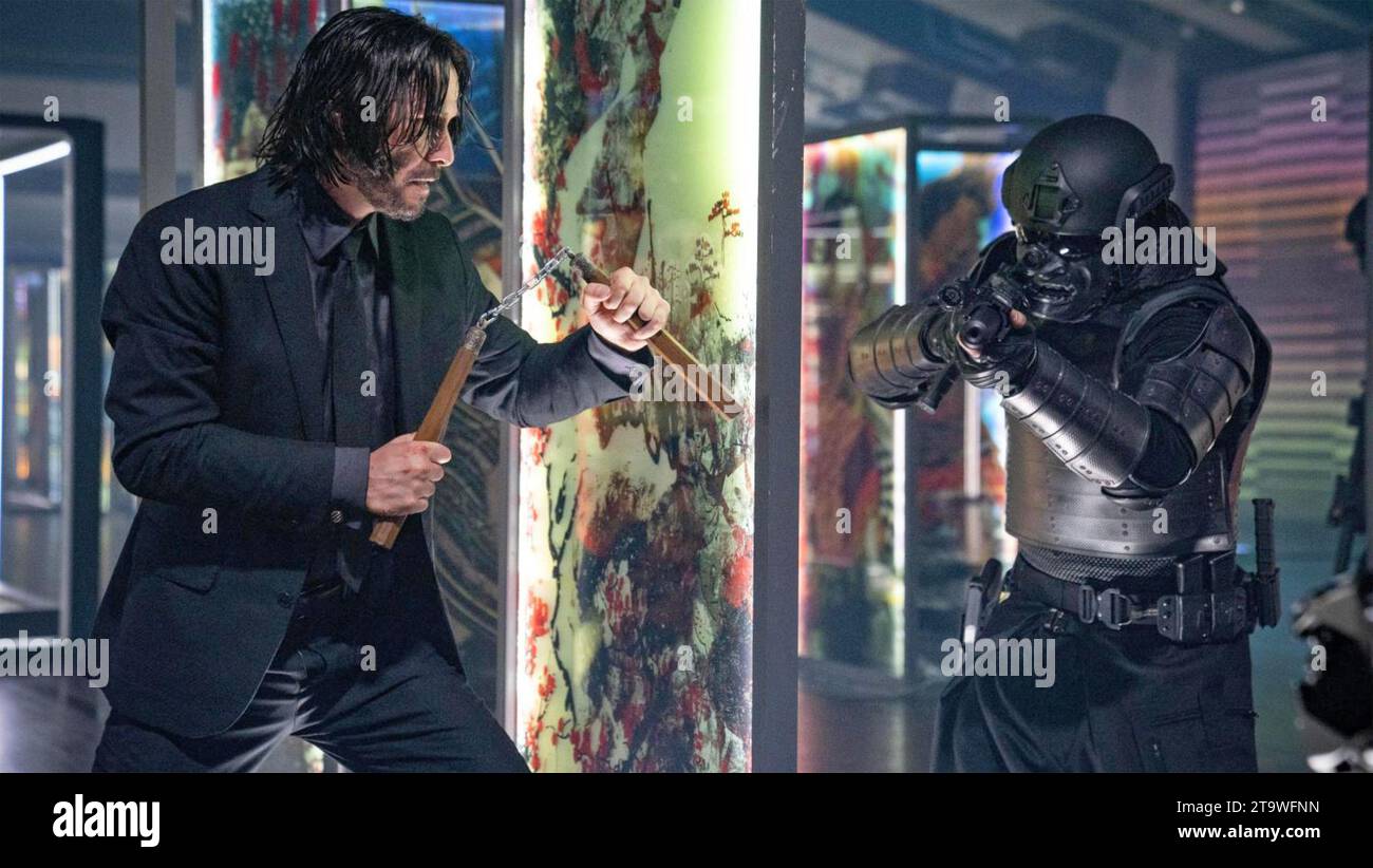JOHN WICK : CHAPITRE 4 2023 Lionsgate film avec Keanu Reeves Banque D'Images