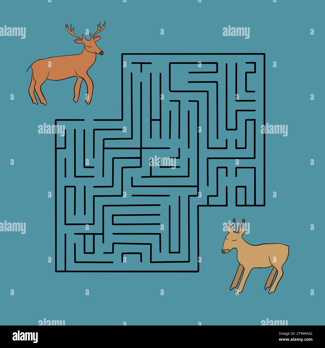 Illustration isolée de vecteur de labyrinthe pour les enfants. Les tâches pour les enfants d'âge préscolaire. Illustration de Vecteur