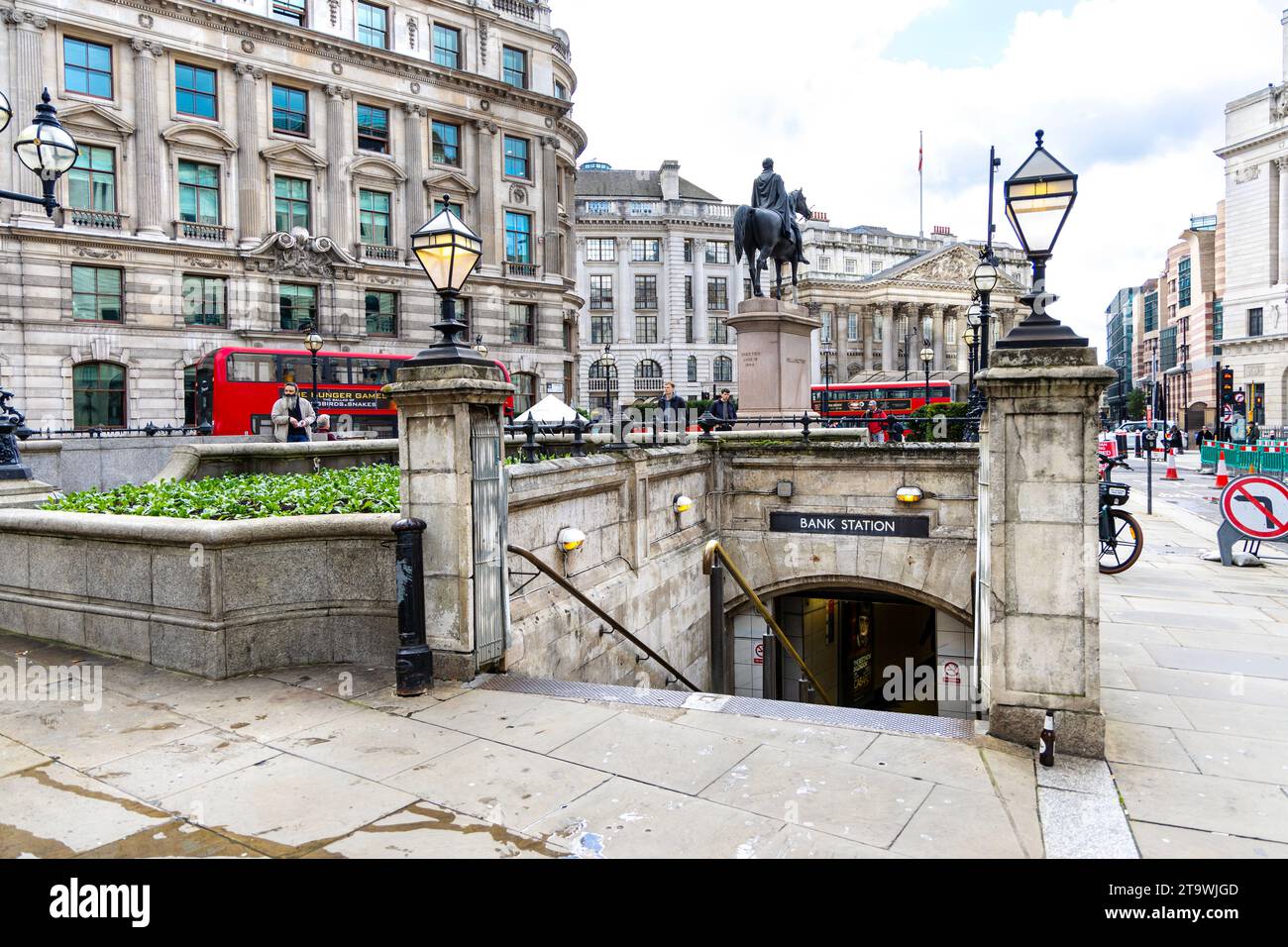 Entrée à Bank Station, Londres, Angleterre Banque D'Images