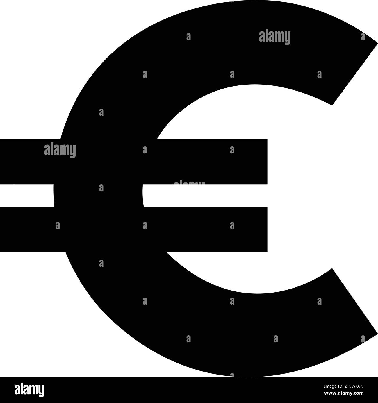 Symbole du signe de la devise euro. Euro, vecteur d'icône plate d'argent européen. Concept de change de devises. Illustration de Vecteur