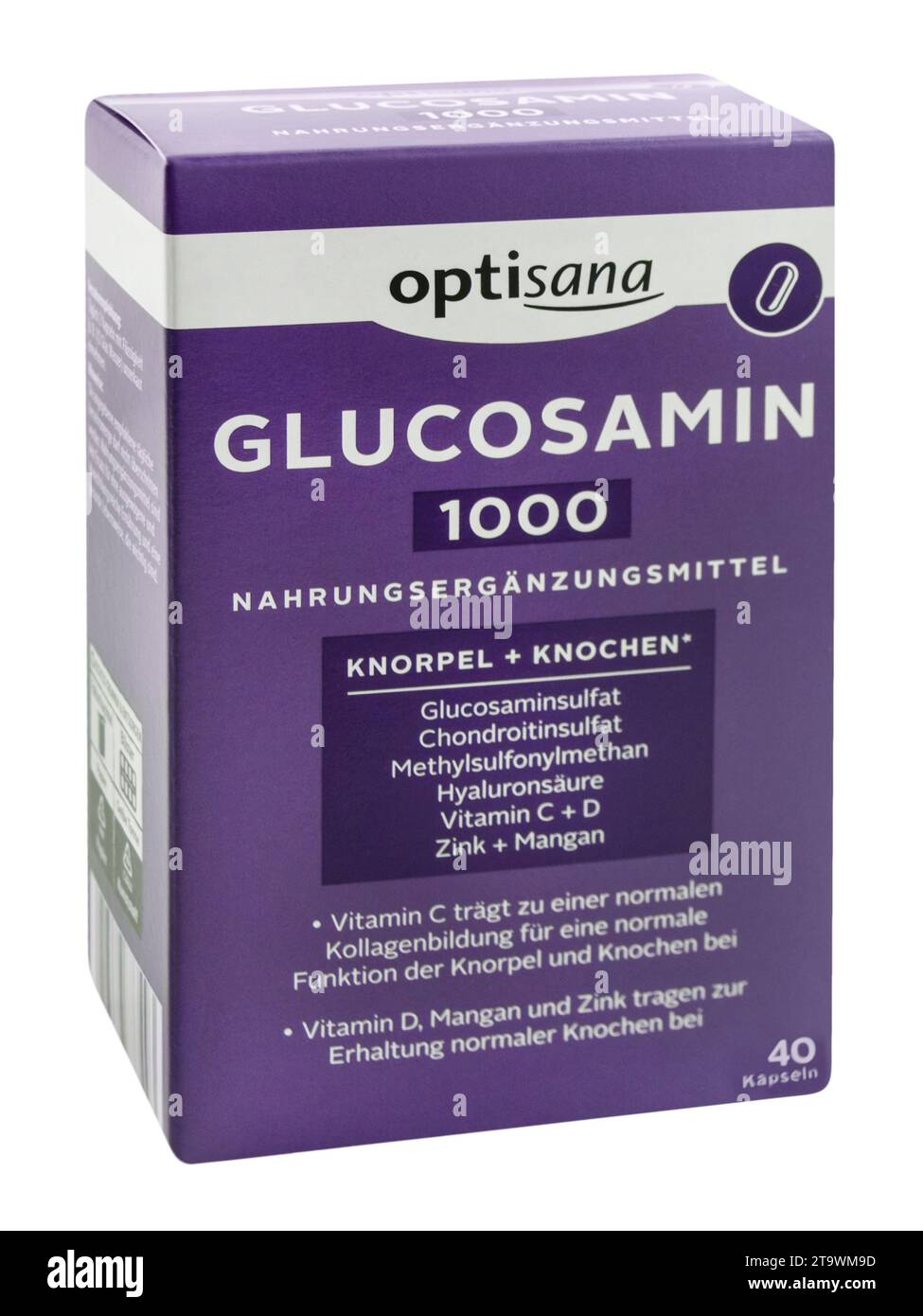 Hambourg, Allemagne - novembre 26 2023 : German Optisana Glucosamin 1000 Banque D'Images