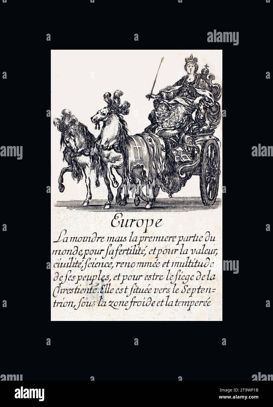 Allégorie de l'Europe, du jeu de la Gйographie Stefano della Bella (italien, Florence 1610-1664 Florence) conçu par Jean Desmarets de Saint-Sorlin (F Banque D'Images