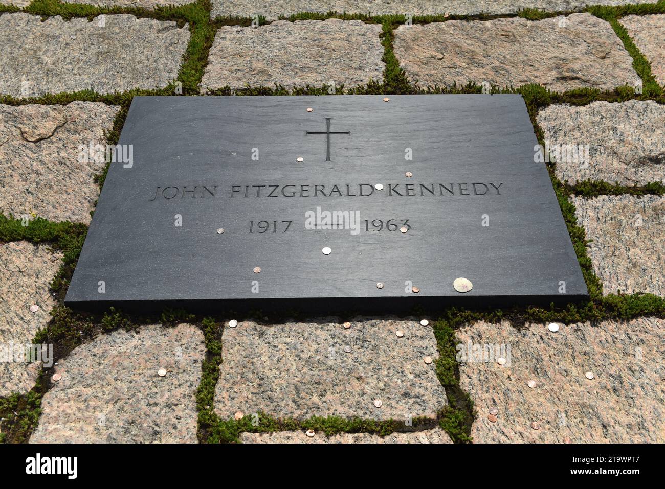 Washington, DC - 01 juin 2018 : tombe de John F. Kennedy dans le cimetière national d'Arlington. Banque D'Images