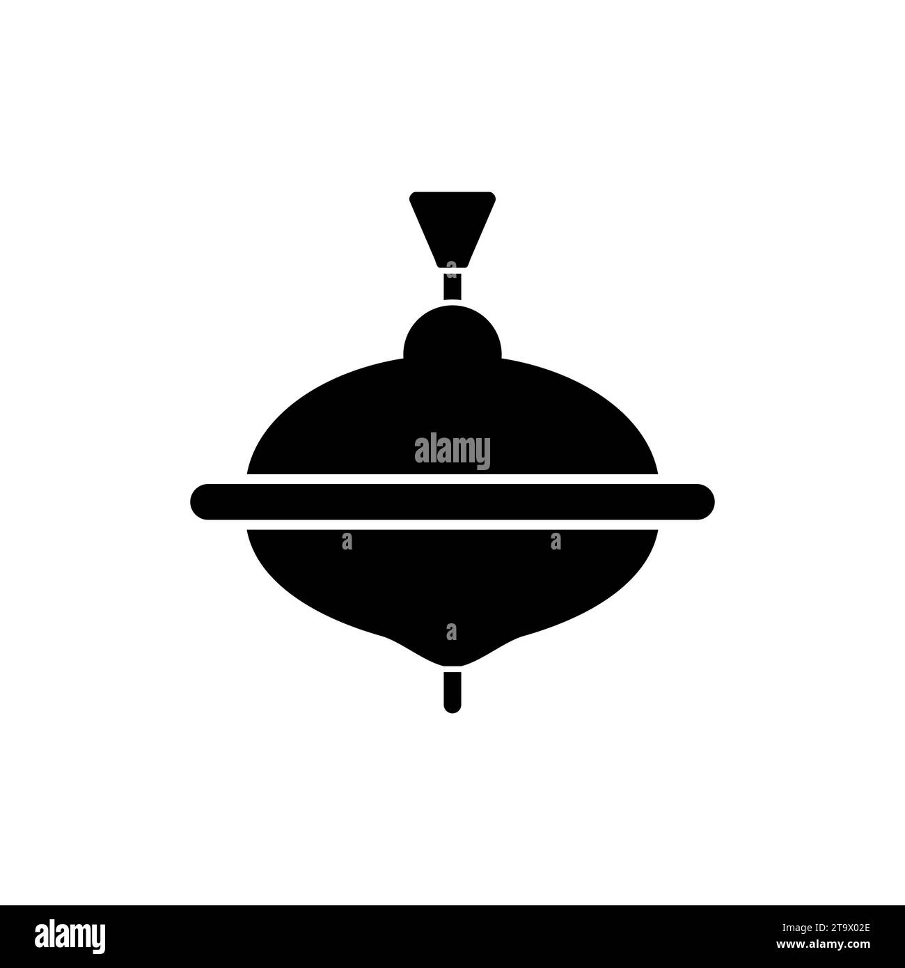 Toupie ou jouet bébé Whirligig Icon isolé sur fond blanc. Jouet en plastique coloré mignon pour les enfants en bas âge. Illustration vectorielle. Illustration de Vecteur