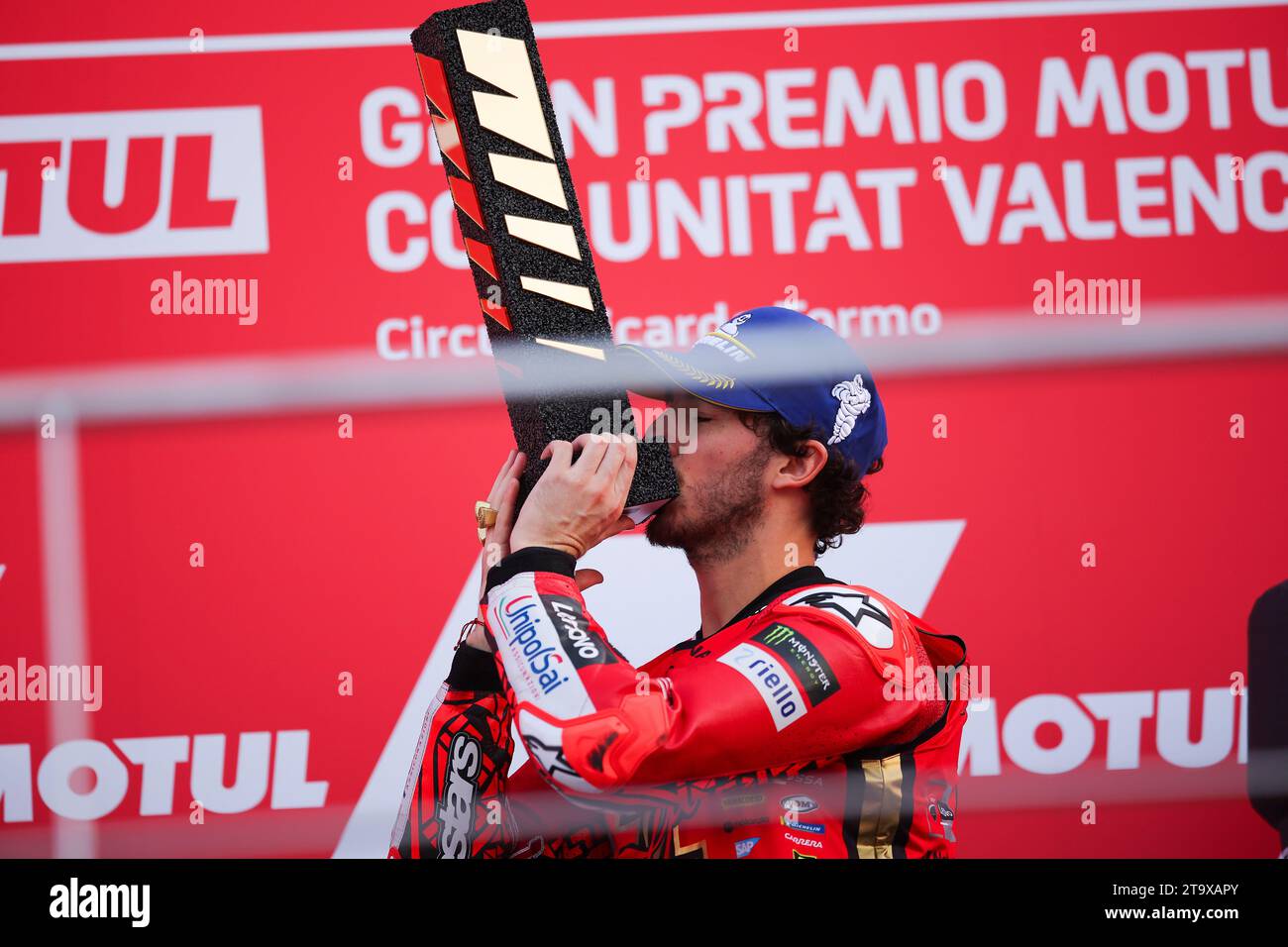 Valencia, Espagne. 26 novembre 2023. Valence, Espagne, 26. Novembre 2023 ; Francesco Bagnaia d'Italie et Ducati Lenovo Team pendant le Championnat du monde moto GP.Grand Prix moto GP de la Comunitat Valenciana, circuit Ricardo Toro près de Cheste - image payante - crédit photo : © Eric ALONSO/ATP images (ALONSO Eric/ATP/SPP) crédit : SPP Sport Press photo. /Alamy Live News Banque D'Images