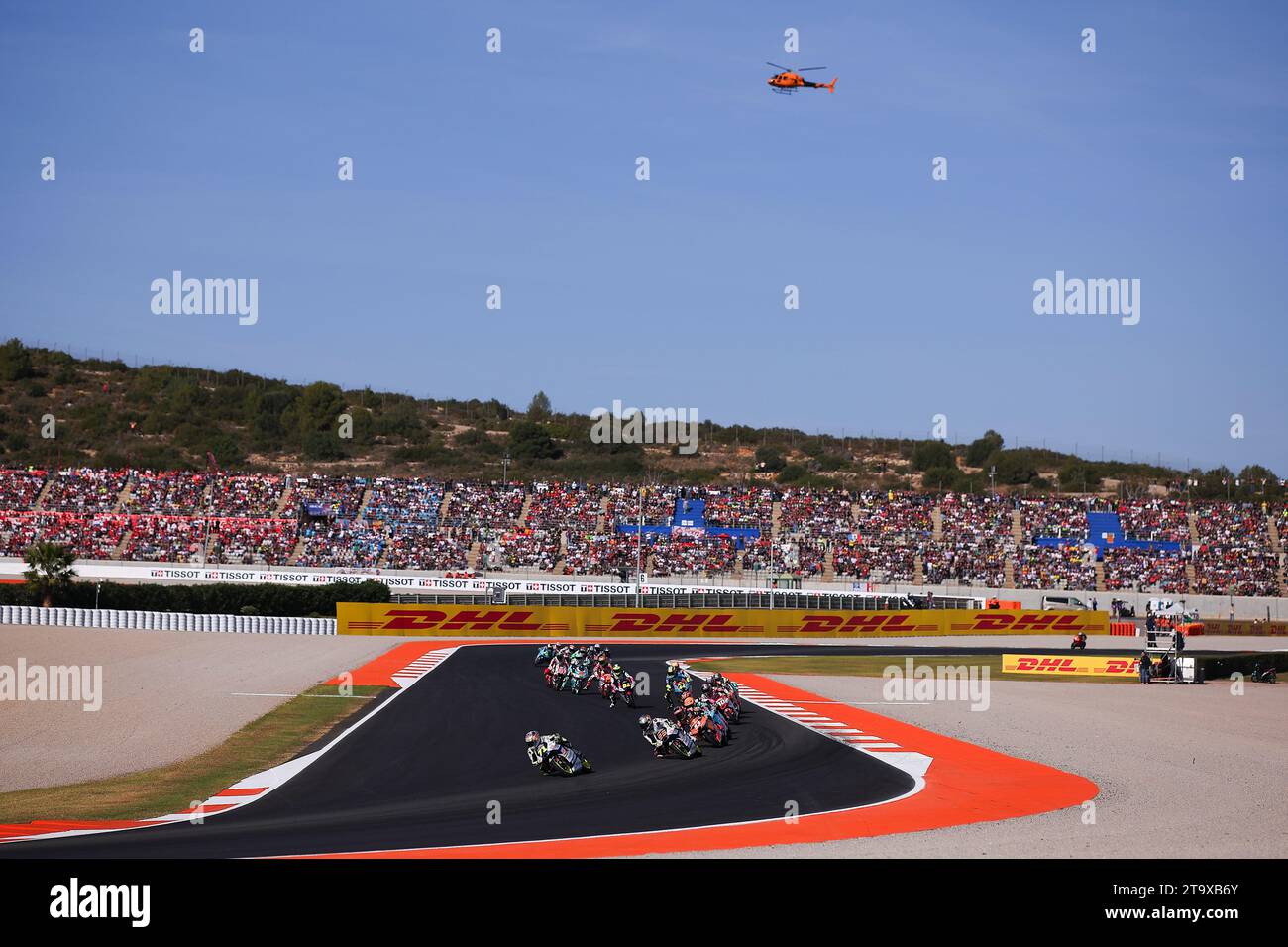 Valencia, Espagne. 26 novembre 2023. Valence, Espagne, 26. Novembre 2023 ; MOTO3, départ Moto3 lors du Championnat du monde Moto3 GP. Moto3 GP Grand Prix de Comunitat Valenciana, circuit Ricardo Toro près de Cheste - image payante - crédit photo : © Eric ALONSO/ATP images (ALONSO Eric/ATP/SPP) crédit : SPP Sport Press photo. /Alamy Live News Banque D'Images