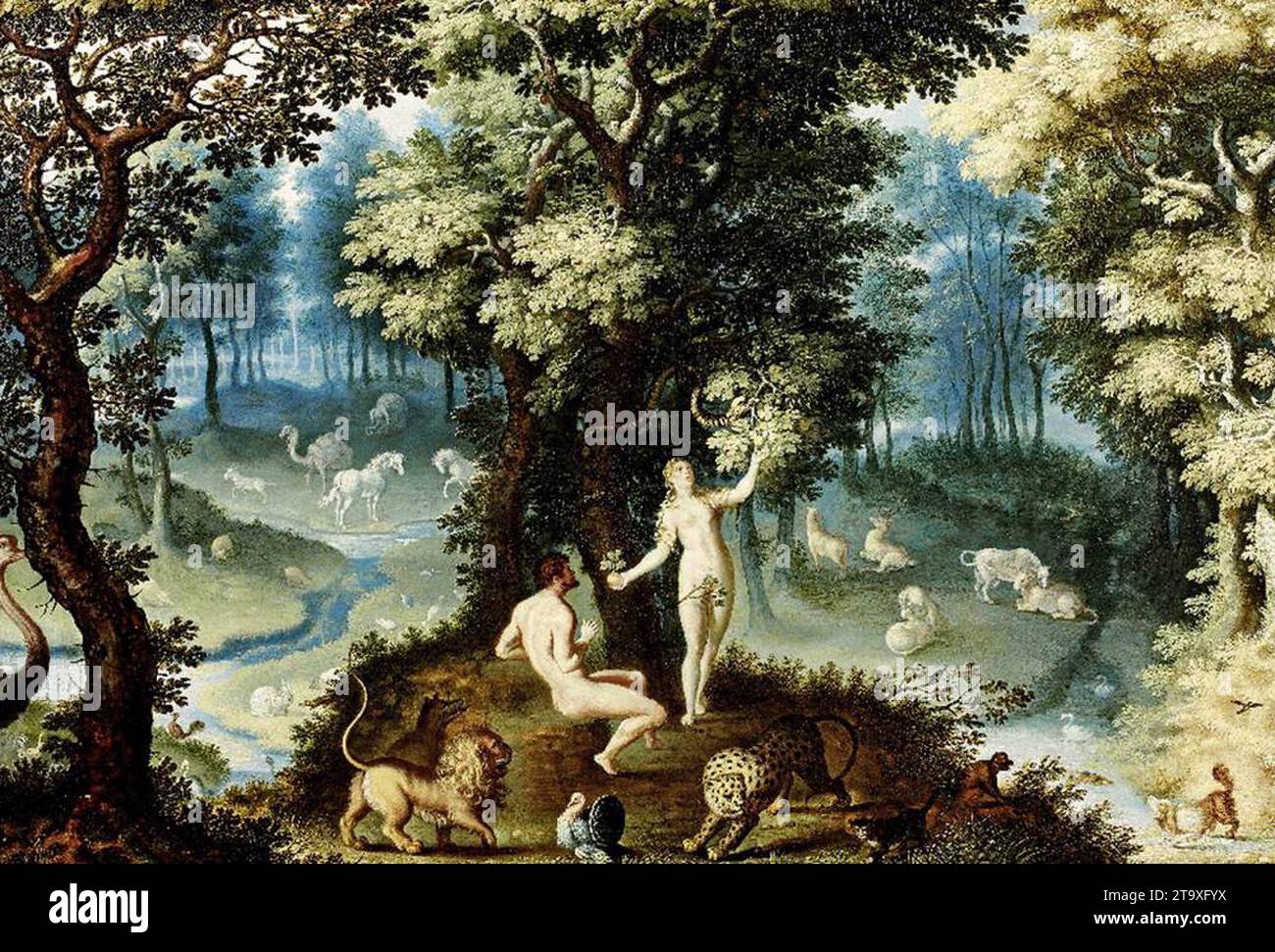 Paradis terrestre - par Jacob II Savery Banque D'Images