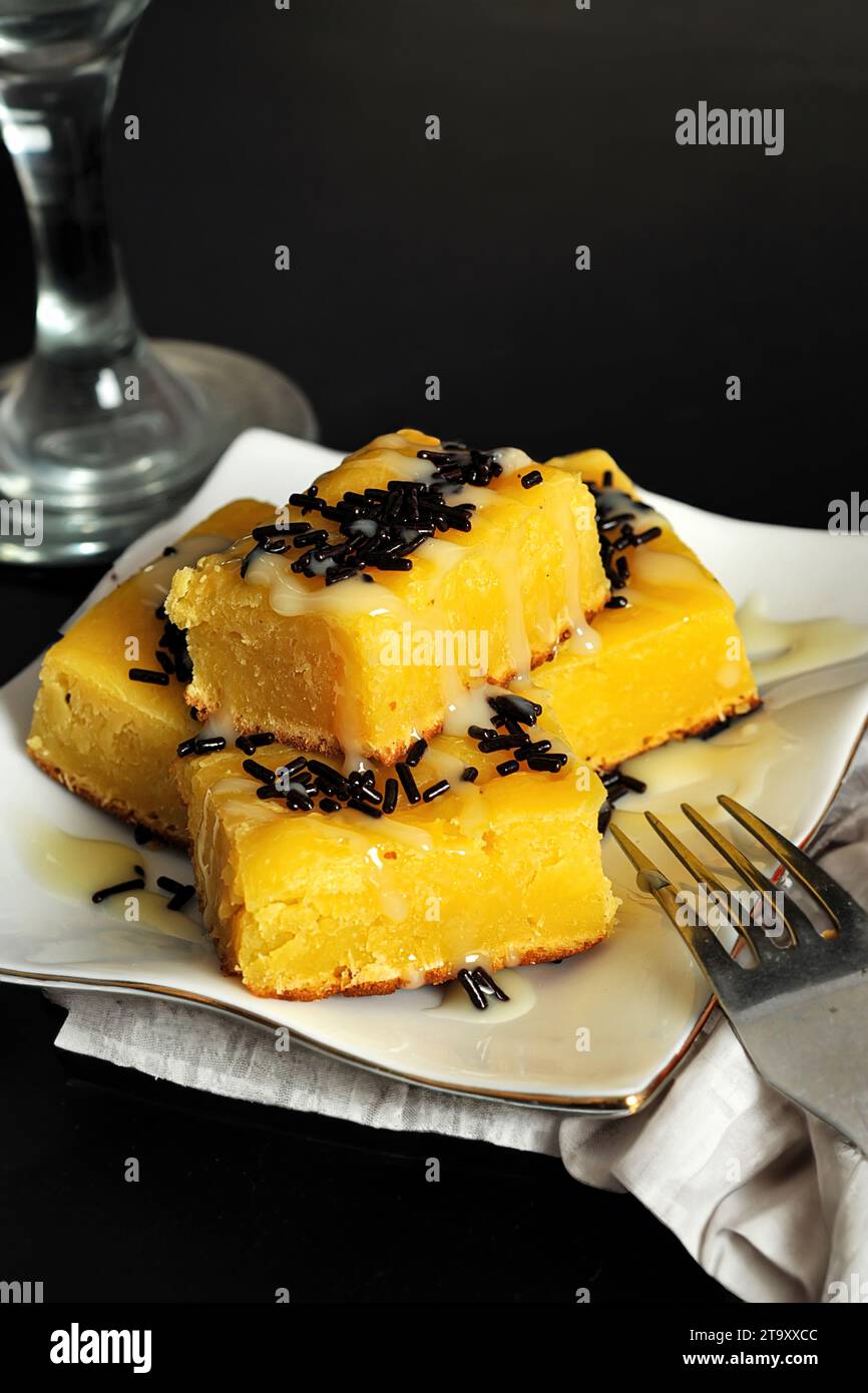 PROL tape est un gâteau à base de manioc fermenté saupoudré de saupoudrages et de miel Banque D'Images