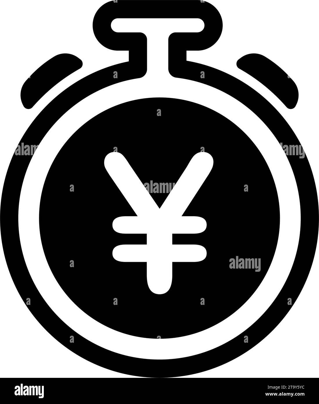 Illustration d'icône vectorielle de vente courte ( yen japonais ) Illustration de Vecteur