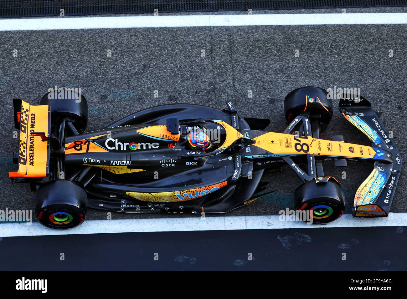 Abu Dhabi, Abu Dhabi. 28 novembre 2023. Oscar Piastri (AUS) McLaren MCL60. 28.11.2023. Essais de Formule 1, circuit de Yas Marina, Abu Dhabi, mardi. Le crédit photo doit se lire : XPB/Press Association Images. Crédit : XPB Images Ltd/Alamy Live News Banque D'Images