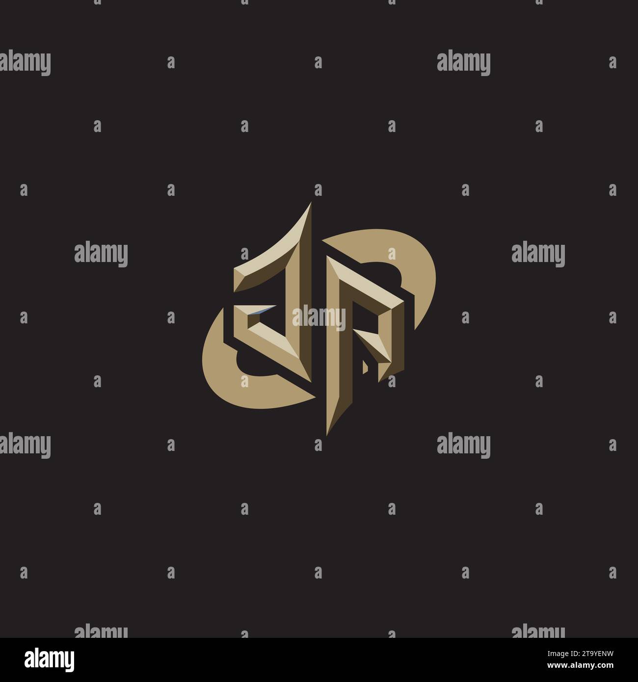 JA Premium initial Gaming logos designs, thèmes et modèles pour le jeu, Twitch et youtube Illustration de Vecteur