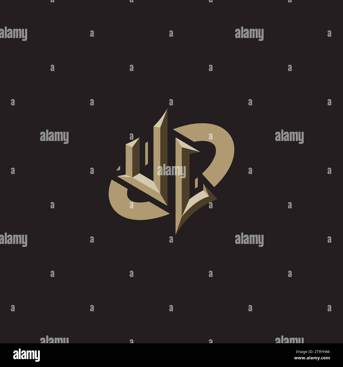 UL Premium initial Gaming logos designs, thèmes et modèles pour les jeux, Twitch et youtube Illustration de Vecteur