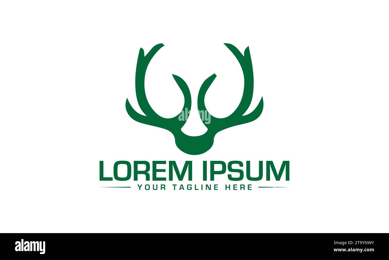 Deer logo Design Design créatif Illustration de Vecteur