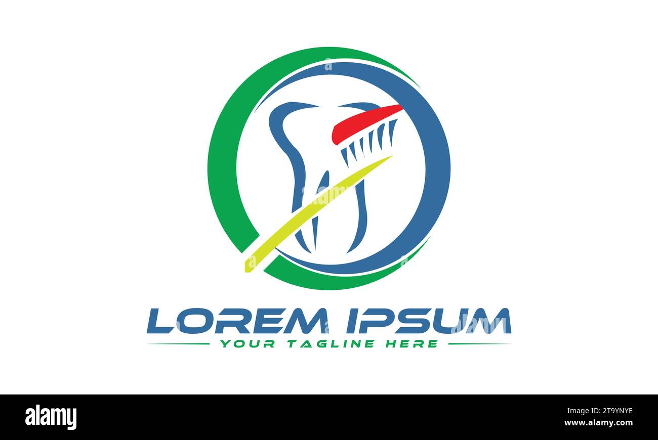 Design de logo dentaire Design créatif et unique de logo Illustration de Vecteur