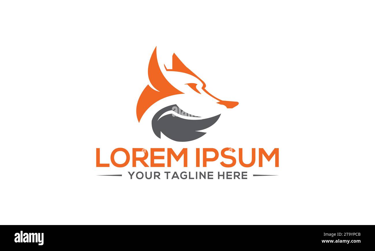 Wolf logo Design Fox Creative logo Design Illustration de Vecteur