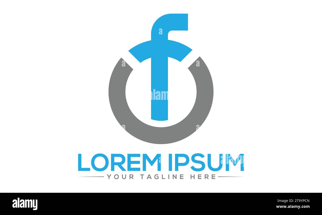 FO logo Design Modern logo Illustration de Vecteur