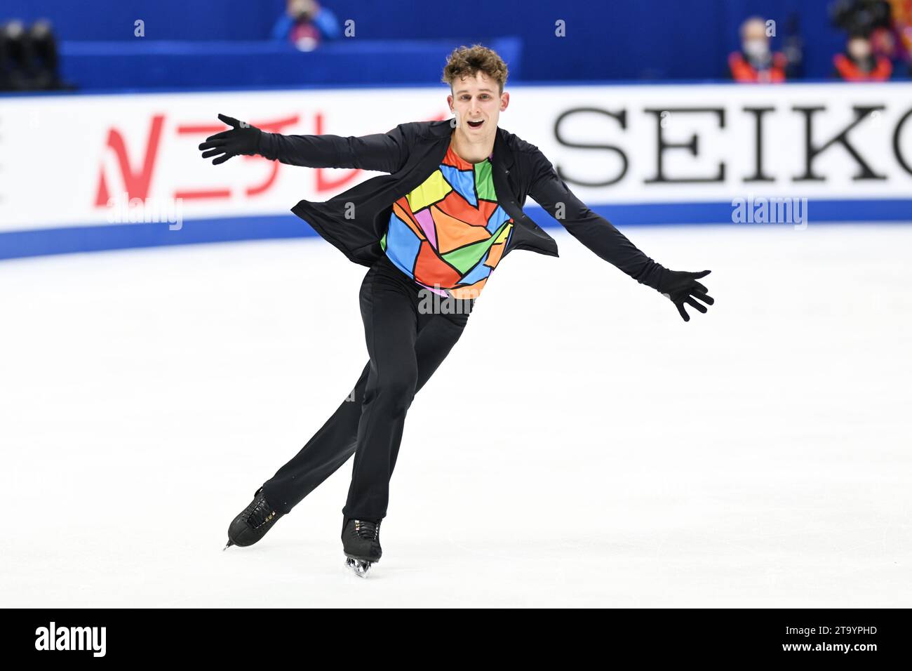 Lukas Britschgi (SUI), 24 NOVEMBRE 2023 - Patinage artistique : Grand Prix ISU de patinage artistique Trophée NHK 2023/24 Programme court masculin à Osaka, Japon. (Photo de MATSUO.K/AFLO SPORT) Banque D'Images