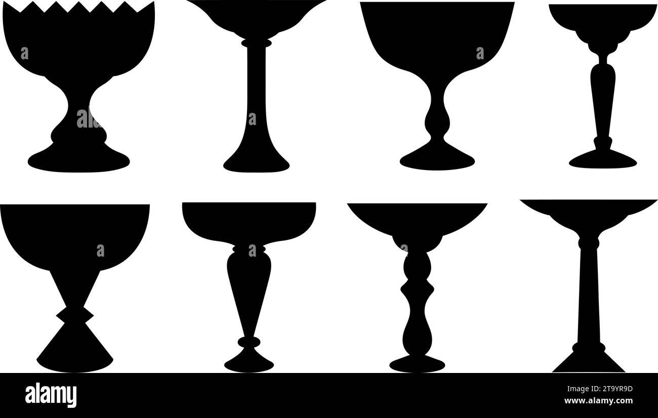 Ensemble de différents bols de fruits isolés sur blanc Illustration de Vecteur