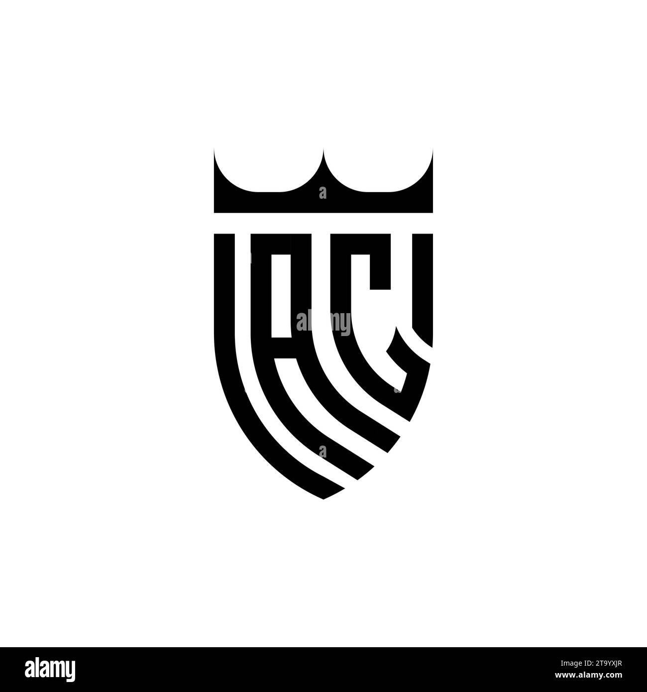 Lettres initiales du logo AC Luxury dans un design professionnel de haute qualité qui s'imprimera bien Illustration de Vecteur