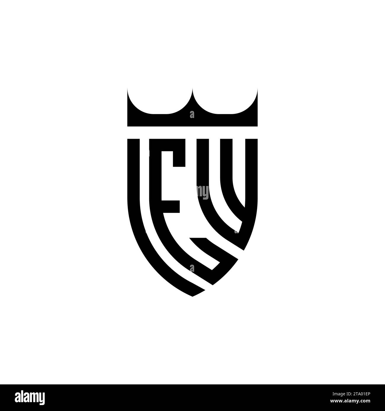 Lettres initiales du logo EW Luxury dans un design professionnel de haute qualité qui s'imprimera bien Illustration de Vecteur