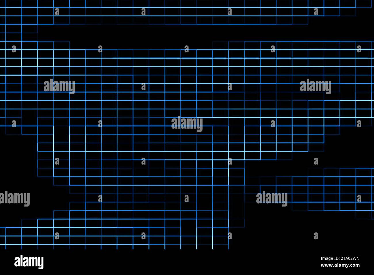 fond de lignes bleues elettriques verticales et horizontales abstraites numériques, technologie de texture de motif Banque D'Images