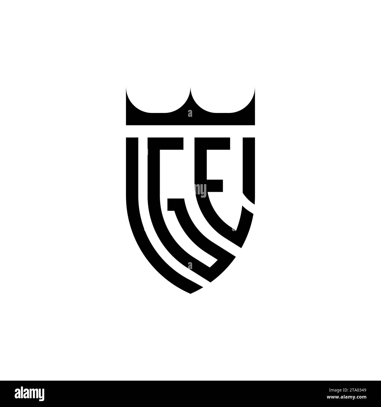 Lettres initiales du logo GE Luxury dans un design professionnel de haute qualité qui s'imprimera bien Illustration de Vecteur