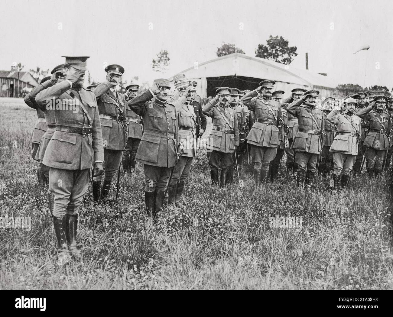 WW1 première Guerre mondiale - anniversaire du jour de l'indépendance honoré en Belgique par l'armée belge Banque D'Images