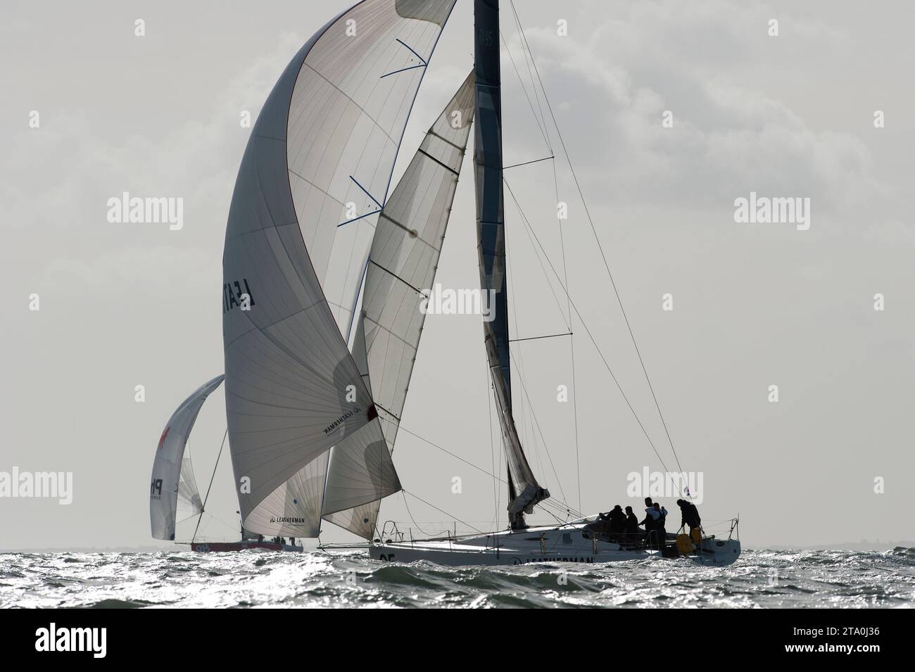 VOILE - MONDIAL CLASS 40 2012 - LA ROCHELLE (FRA) - 03/10/2012 - PHOTO OLIVIER BLANCHET / DPPI - LEATHERMAN - SKIPPER / JEAN GALFIONE (FRA95) Banque D'Images